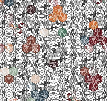 Линолеум Forbo Sarlon Graphic 19dB 9309T4319 dark kubik фото 1 | FLOORDEALER